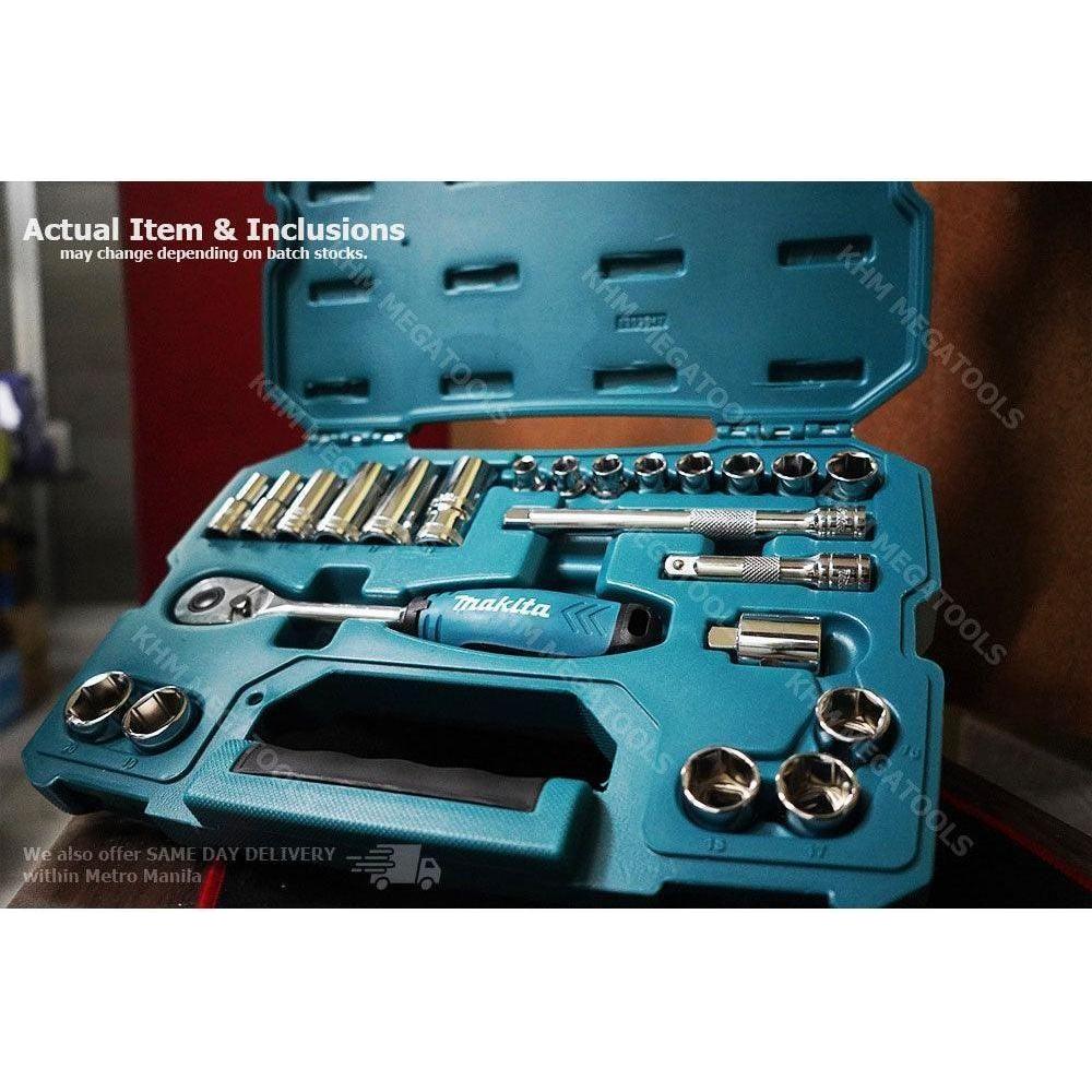 Makita B-65573 23pcs. 3/8″ Dr. Rachet & Socket Wrench Set - KHM Megatools Corp. Makita B-65573 23pcs. 3/8″ Dr. Rachet & Socket Wrench Set - KHM Megatools Corp.